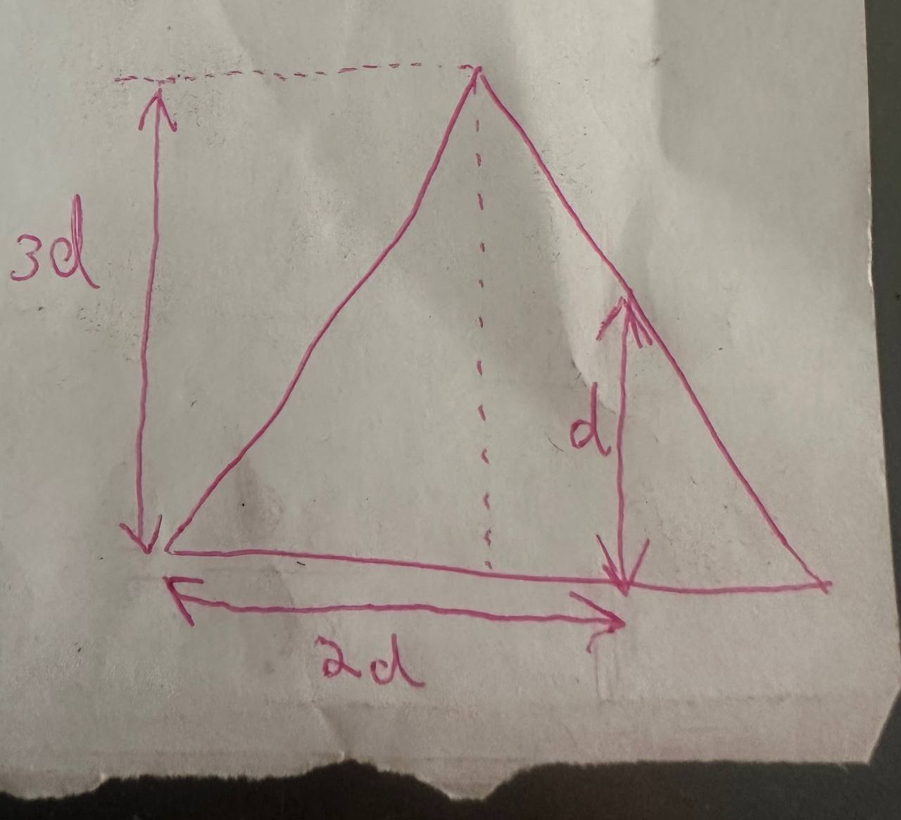 thales theorem drawing of a triangle